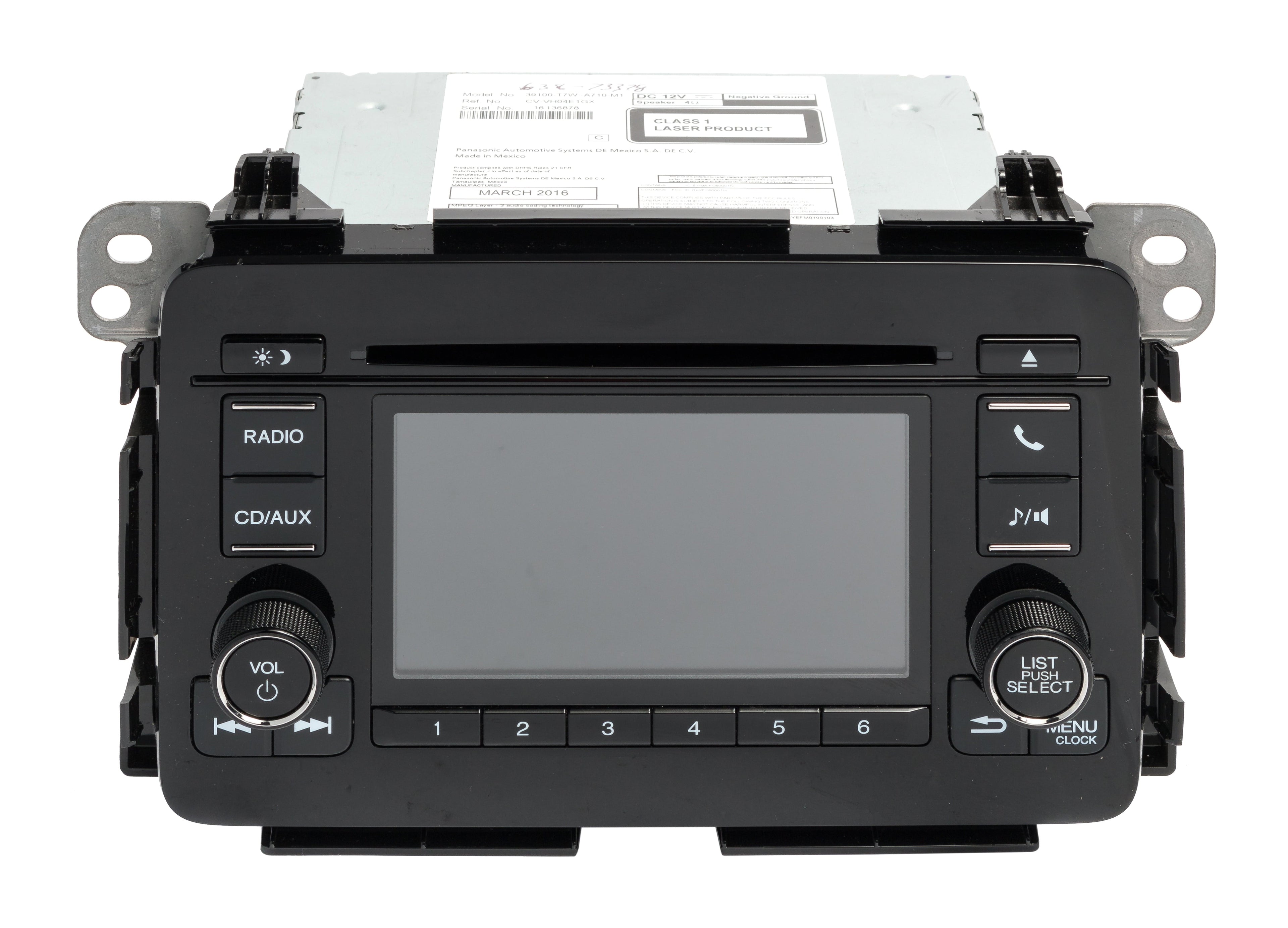 Repaired 2016 Honda HR-V AM FM Radio Single Disc CD Player LCD Monitor 39100-T7W-A710-M1 (Refurbished)