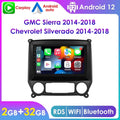 10.1Touch Screen Android 12 Carplay 32GB Bluetooth GPS Car Stereo Radio For 2014-2018 Chevrolet Silverado GMC Sierra