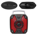 (2) Memphis Audio PRX410 4x10100w 2-way Car Speakers w/Pivot Tweeters+ROCKBOX