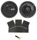 (2) Memphis Audio PRX602 6.5100 Watt Car Audio Speakers + RockMat Sound Kit