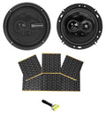 (2) Memphis Audio PRX603 6.5100 Watt 3-Way Car Speakers + RockMat Sound Kit