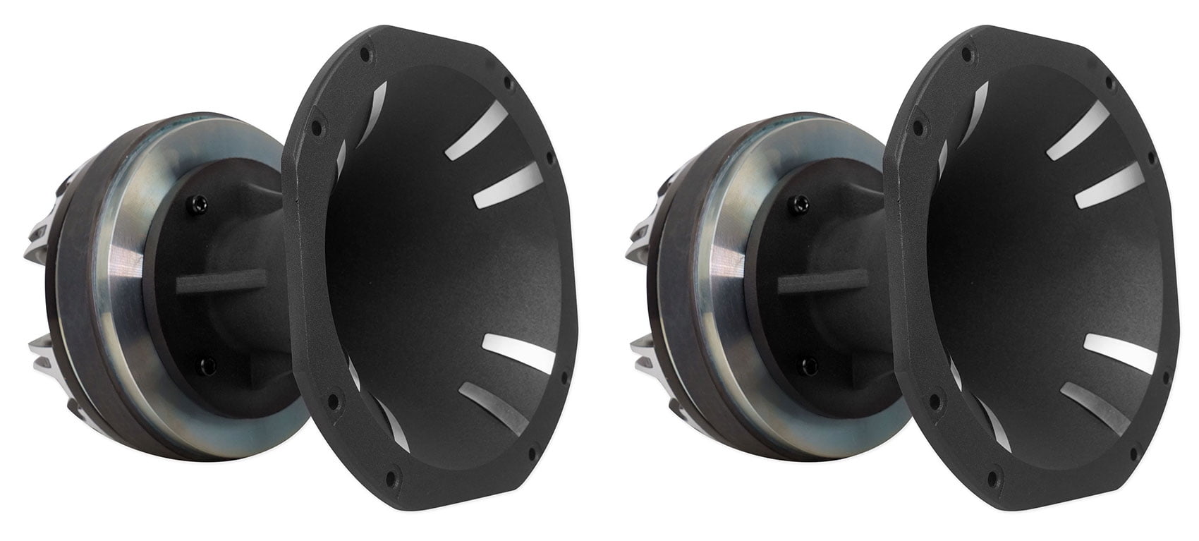 2 Rockville HT151 3450w Car/Pro Aluminum Horn Titanium Tweeters 3Voice Coils
