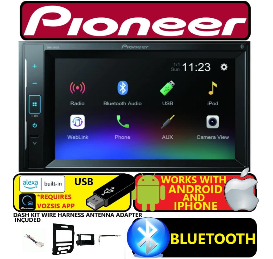 Pioneer Touchscreen Car Stereo Pacakge with Bluetooth and USB for Ford F150 2009-14