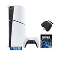 2023 New PlayStation 5 Slim Digital Edition Fortnite Cobalt Star Bundle and Mytrix Controller Case - White, Slim PS5 1TB PCIe SSD Gaming Console
