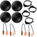250W 6-1/2" 2-Way Coaxial Car Speakers And Speaker Wire Adapters W/ Speaker Bracket