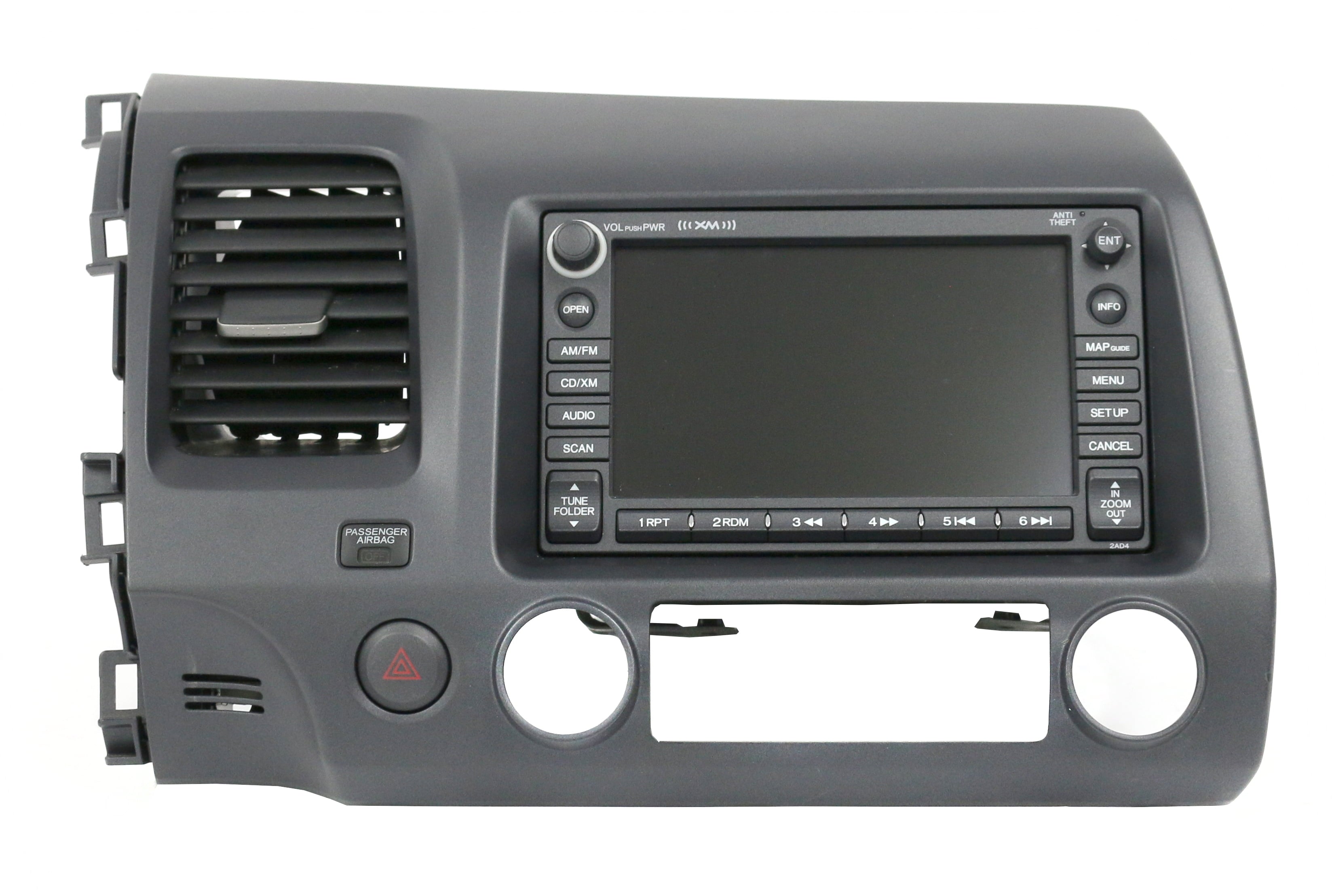 Honda Refurbished AM FM XM Navi Receiver for 2007-2009 Civic w Vents Bezel, Code Included