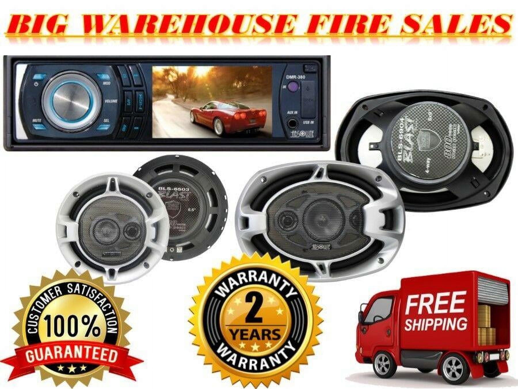 Absolute DMR-380BTAD BLS-6904 BLS-6503<BR/> 3.5Car Stereo DVD/CD/MP3/AM/FM & 2 Pairs of 6.5& 6x9speaker
