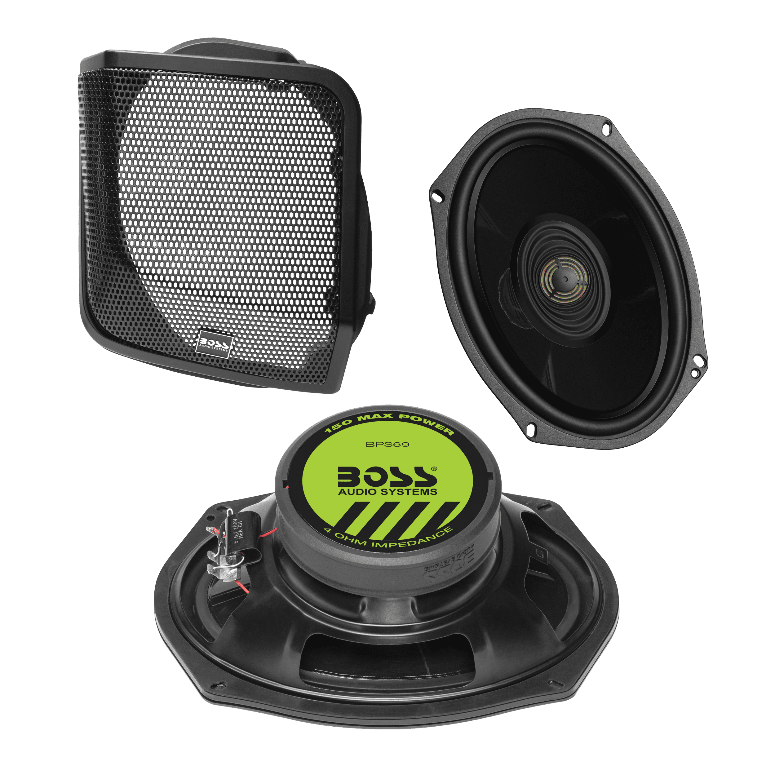 BOSS Audio Systems BHD14 Harley Davidson 6 x 9 Inch Saddlebag Speaker Kit