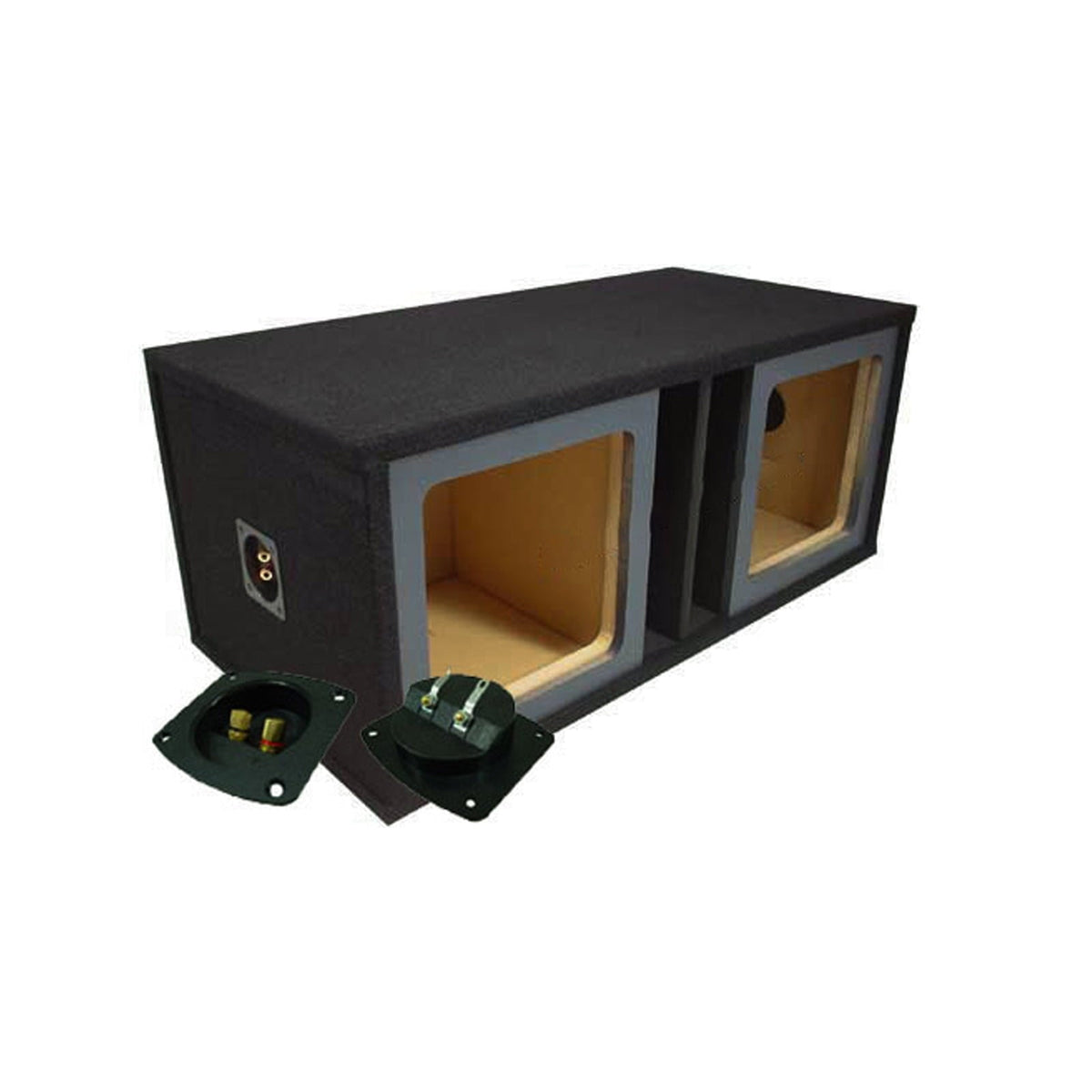 Car Audio Dual 15Vented Square Paintable Sub Box fits Kicker L7 Subwooofer