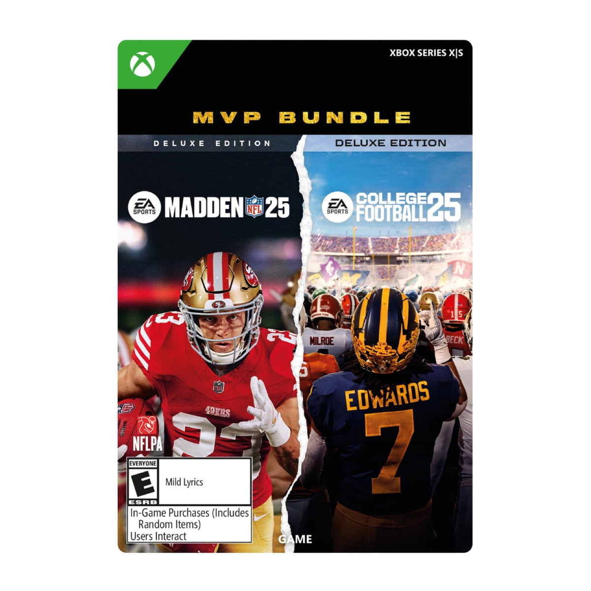 EA SPORTS MVP BUNDLE (MADDEN NFL 25 Deluxe Edition & College Football 25 Deluxe Edition) - Xbox One, Xbox Series X|S [Digital]