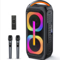FanFun Large Party Speaker, Deep Bass Portable Bluetooth Speaker with DJ Light, Wireless Outdoor Speaker for Party, Stereo Sound PA System, TF/SD Card, AUX-in, USB Input
