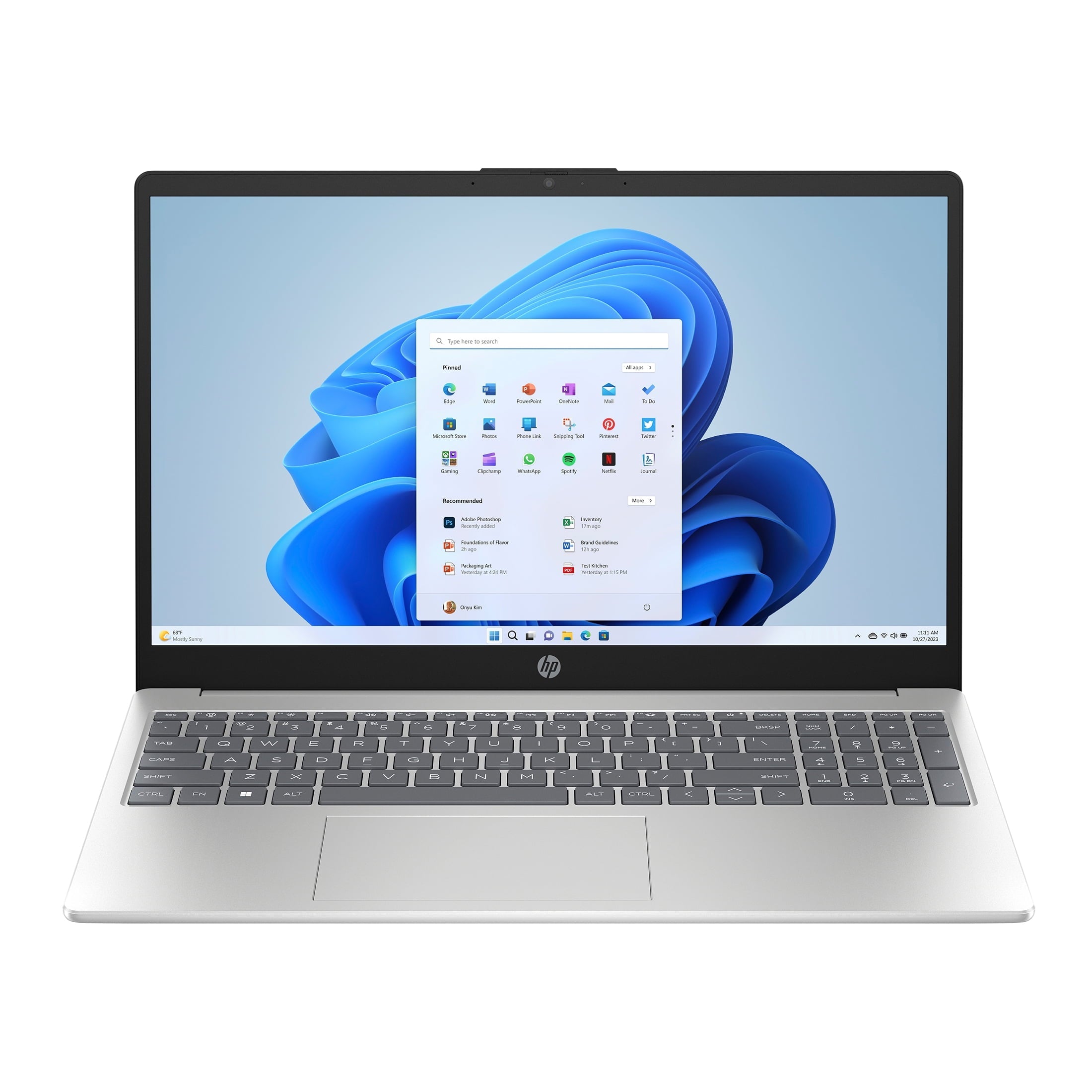 HP 15.6 inch Windows Notebook Processor Processor N200 4GB RAM 128 UFS Natural Silver (12-mo. Microsoft 365 included)