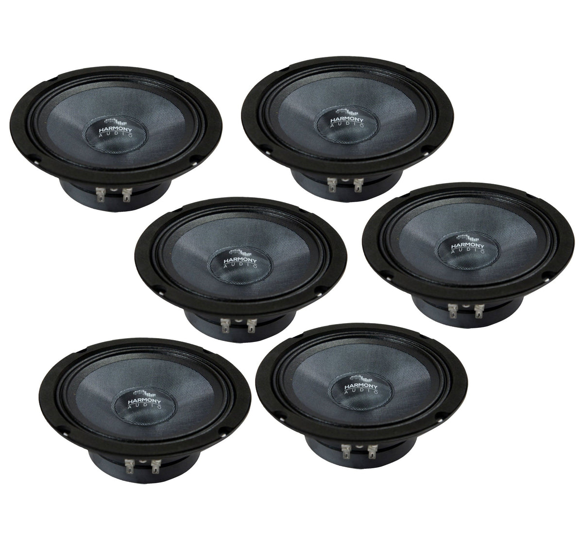Harmony Audio HC-CMB65 Car Stereo Cabron Midbass Midrange 6.5Speakers - 3 Pair