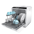 Hermitlux Portable Dishwasher Countertop, 5 Washing Programs Mini Dishwasher with 5-Liter Water Tank, HMX-DW04