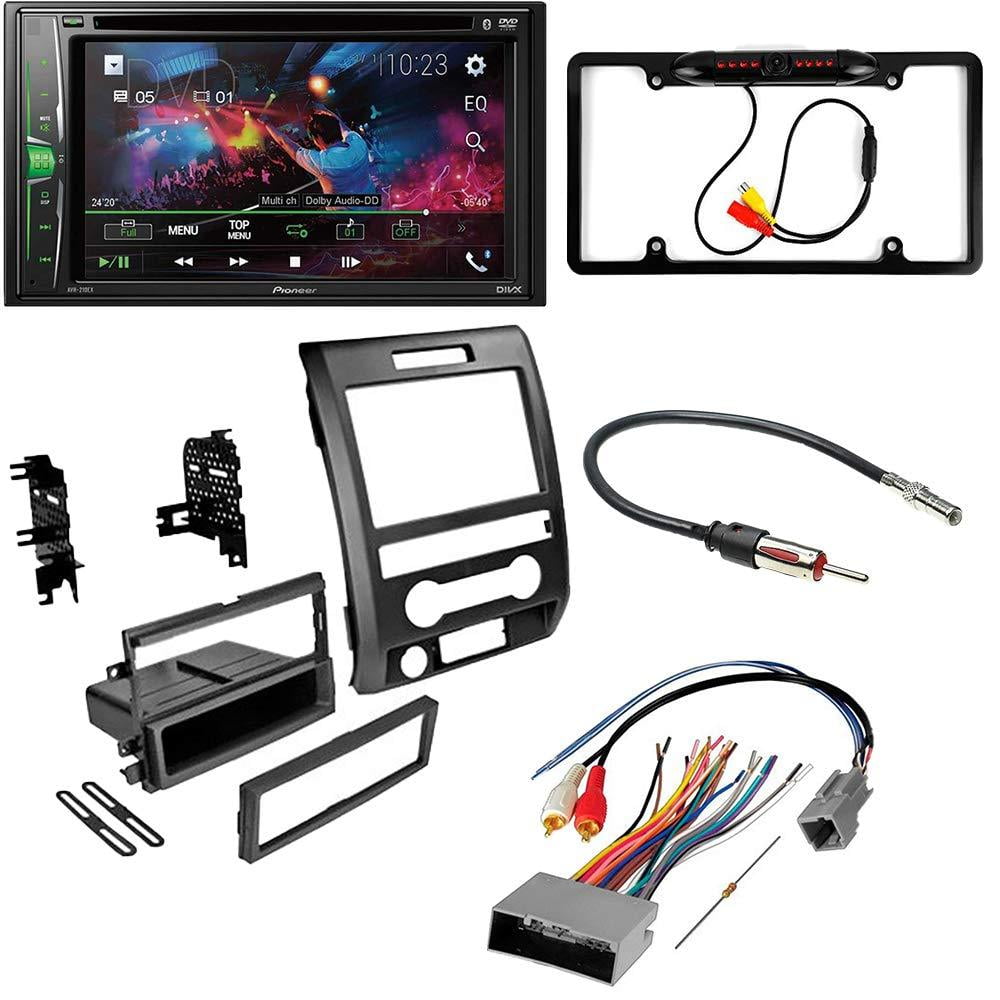 KIT4713 Bundle for 2013-2014 Ford F150 Classic Dash W/ Pioneer AVH-241EX Double DIN Car Stereo with Bluetooth/Backup Camera/Install Kit/in-Dash DVD/CD AM/FM 6.2Touchscreen Digital Media Receiver