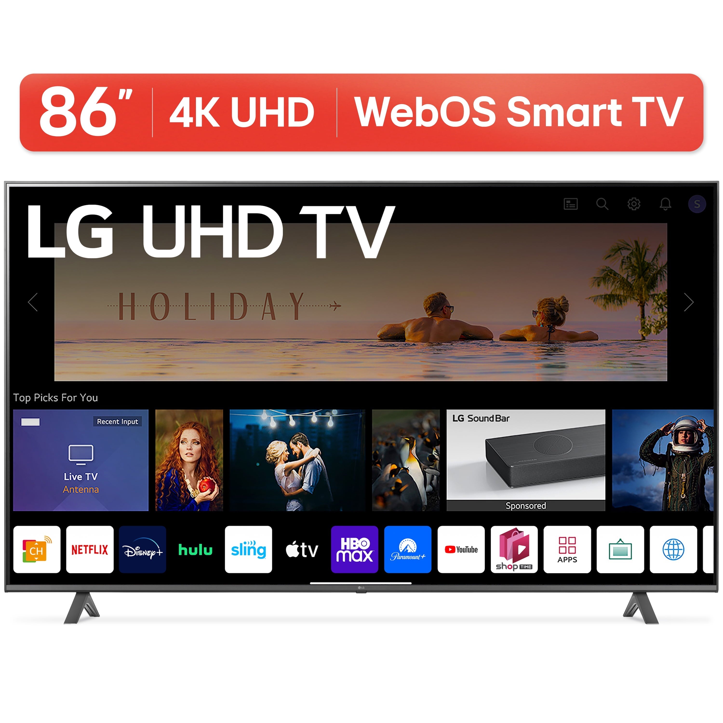LG 86¡± 4K UHD Smart TV 120 Hz webOS, 86UQ7070ZUD