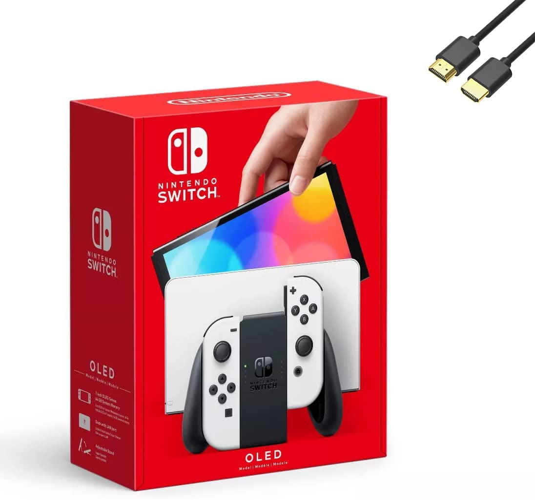 Nintendo Switch - OLED Model Console/64 GB Internal Storage with White Joy-Con