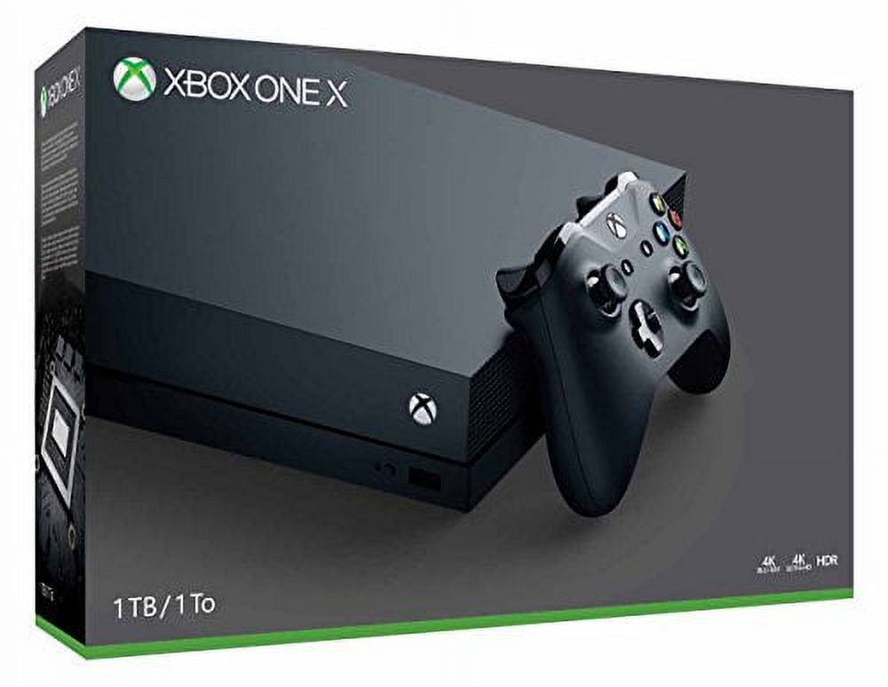 Open Box Microsoft Xbox One X 1TB Console, Black, CYV-00001