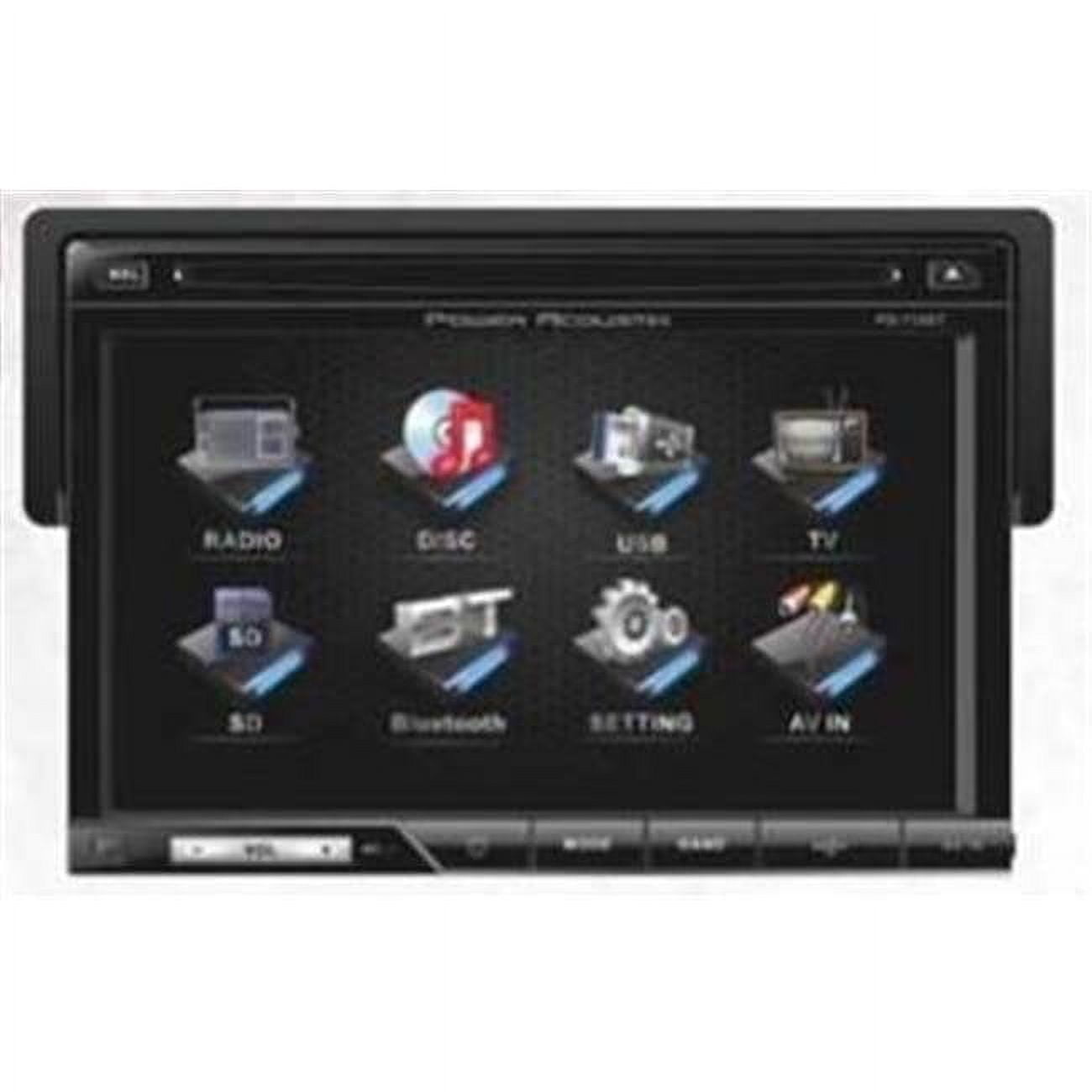 Power Acoustik  1DIN Touchscreen DVD-MP3 Receiver with Detachable Face USB-SD & Bluetooth Ready