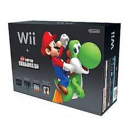 Pre-Owned Nintendo Wii Black Console New Super Mario Bros Bundle -