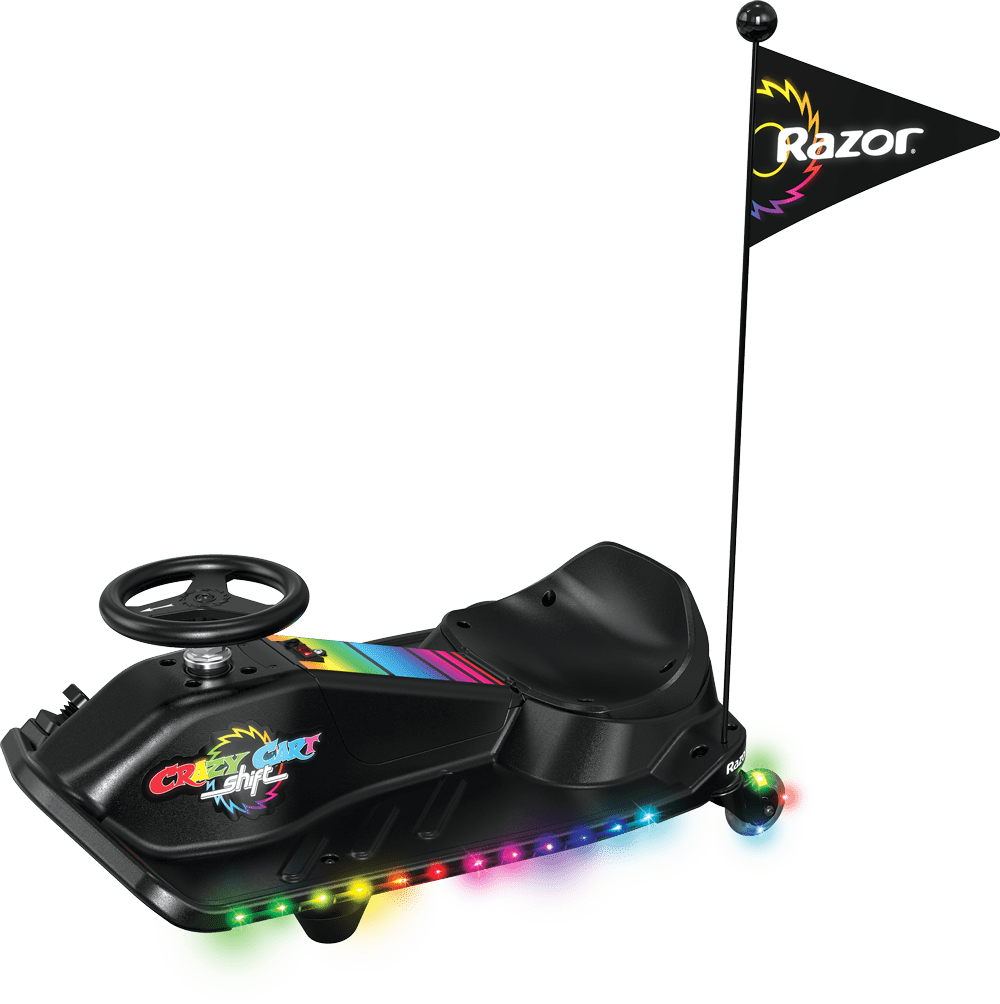 Razor Crazy Cart Shift Lightshow - 12V Electric Drifting Go-Kart for Kids Ages 6+, up to 8 mph