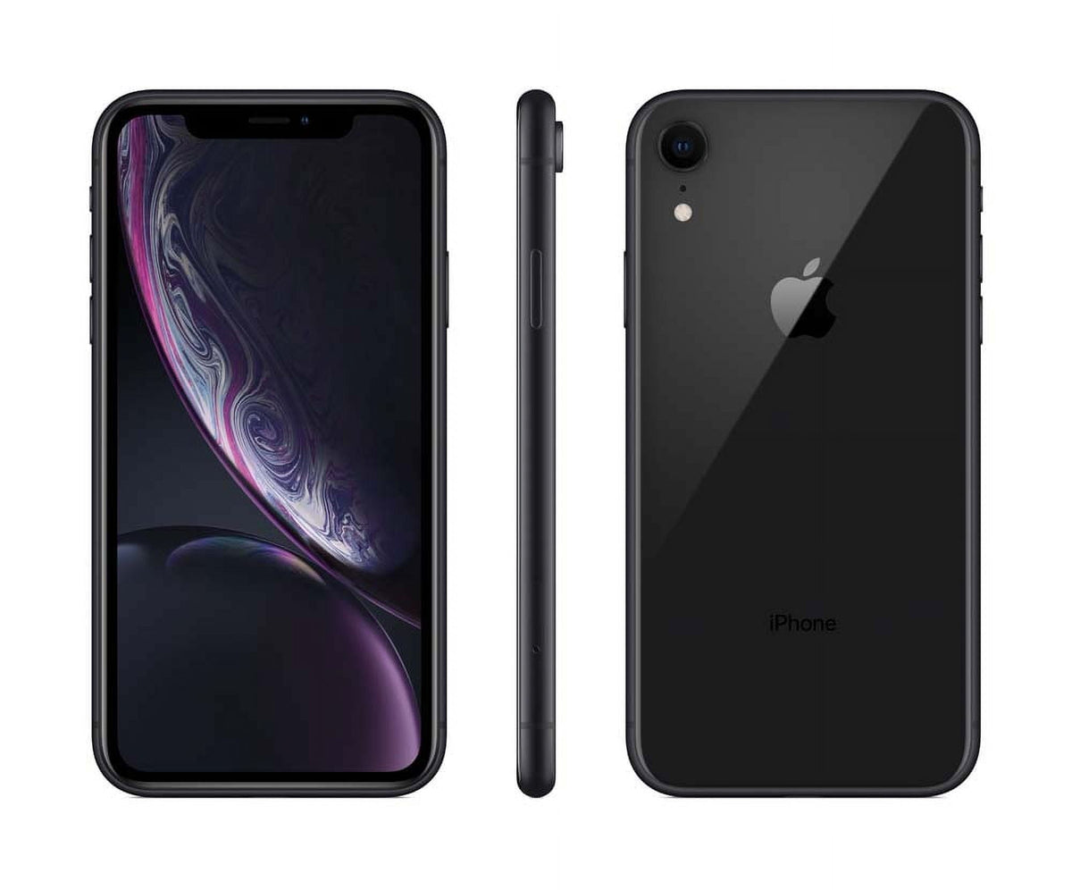 Renewed Apple iPhone XR - Fully Unlocked - 64 GB Black (Refurbished)