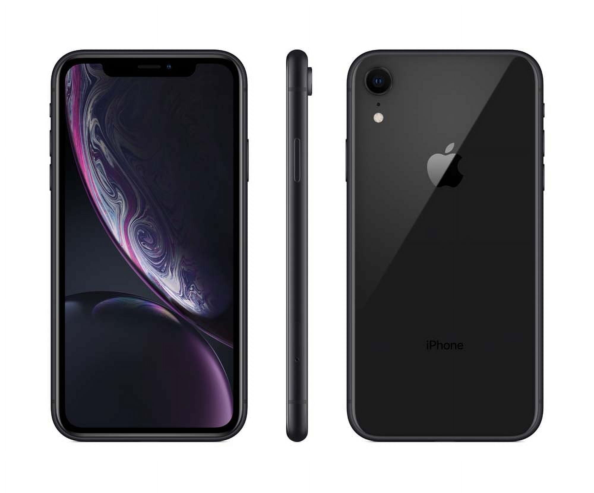 Renewed Apple iPhone XR - Fully Unlocked - 64 GB Black (Refurbished)