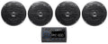 Soundstream MHU-32 Marine Boat ATV/UTV Bluetooth Receiver+4 Black 5.25Speakers