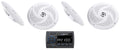 Soundstream MHU-32 Marine Boat ATV/UTV Bluetooth Receiver+4) White 6.5Speakers