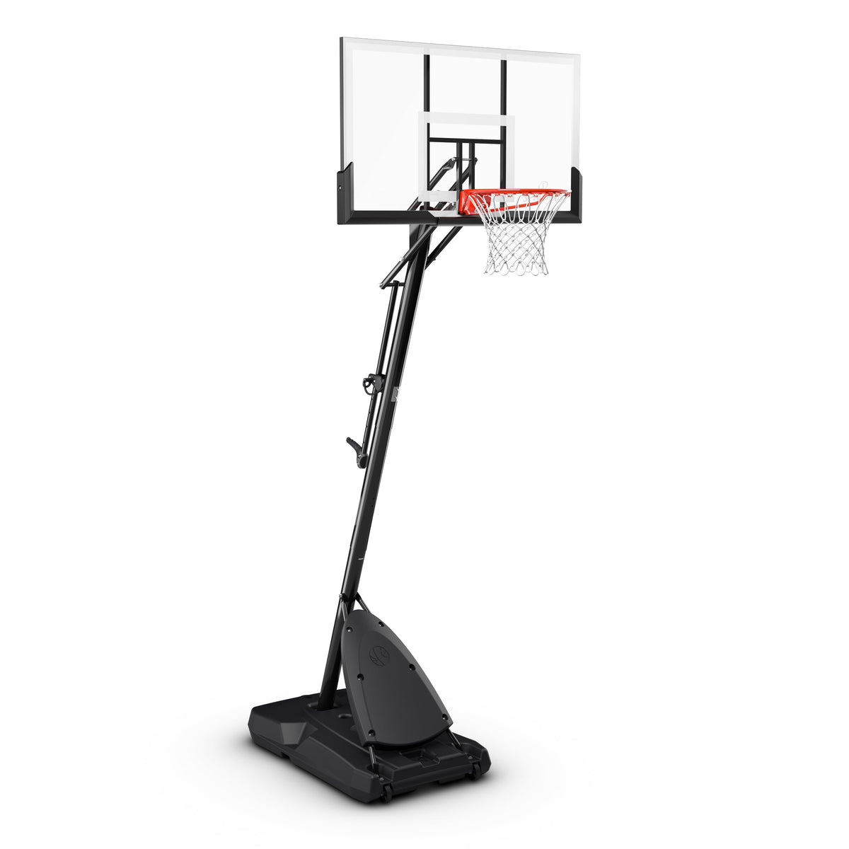 Spalding 54 inch Shatter-proof Polycarbonate Exacta Height? Portable Basketball Hoop System