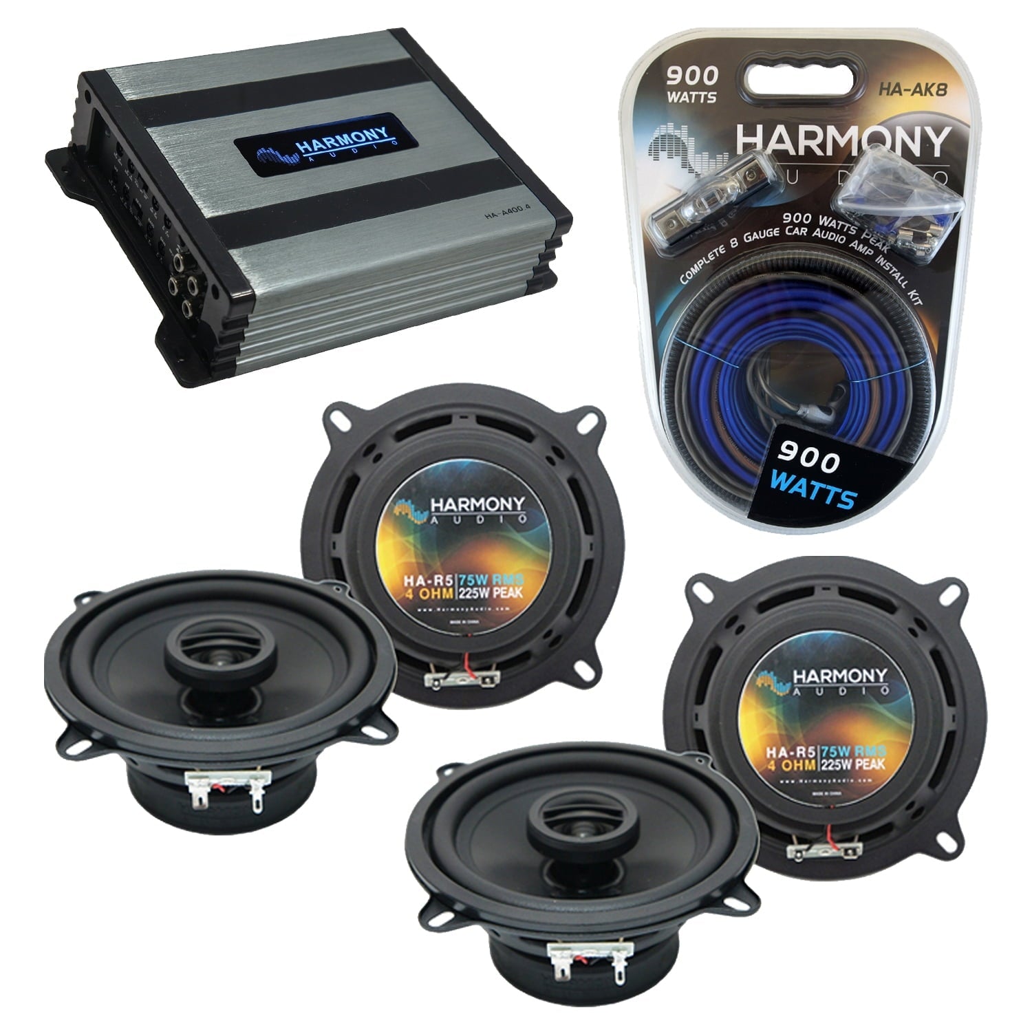 Toyota Avalon 1995-1999 Factory Speaker Upgrade Harmony (2) R5 & HA-A400.4 Amp