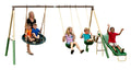 XDP Recreation Super Disc? Steel Swing Set with Disc Swing, Swing Seats, Wave Slide