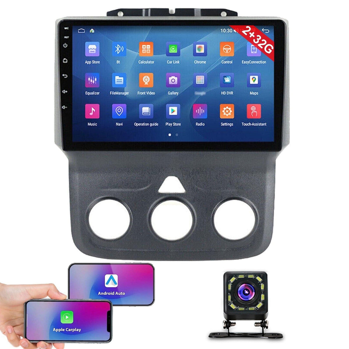 Zcargel Car Radio Stereo for 2013-2019 Dodge Ram 1500 2500 3500 Android 13.0 Head Unit 9Touch Screen Carplay Andriod Auto DSP IPS Bluetooth GPS Navigation(2+32GB)