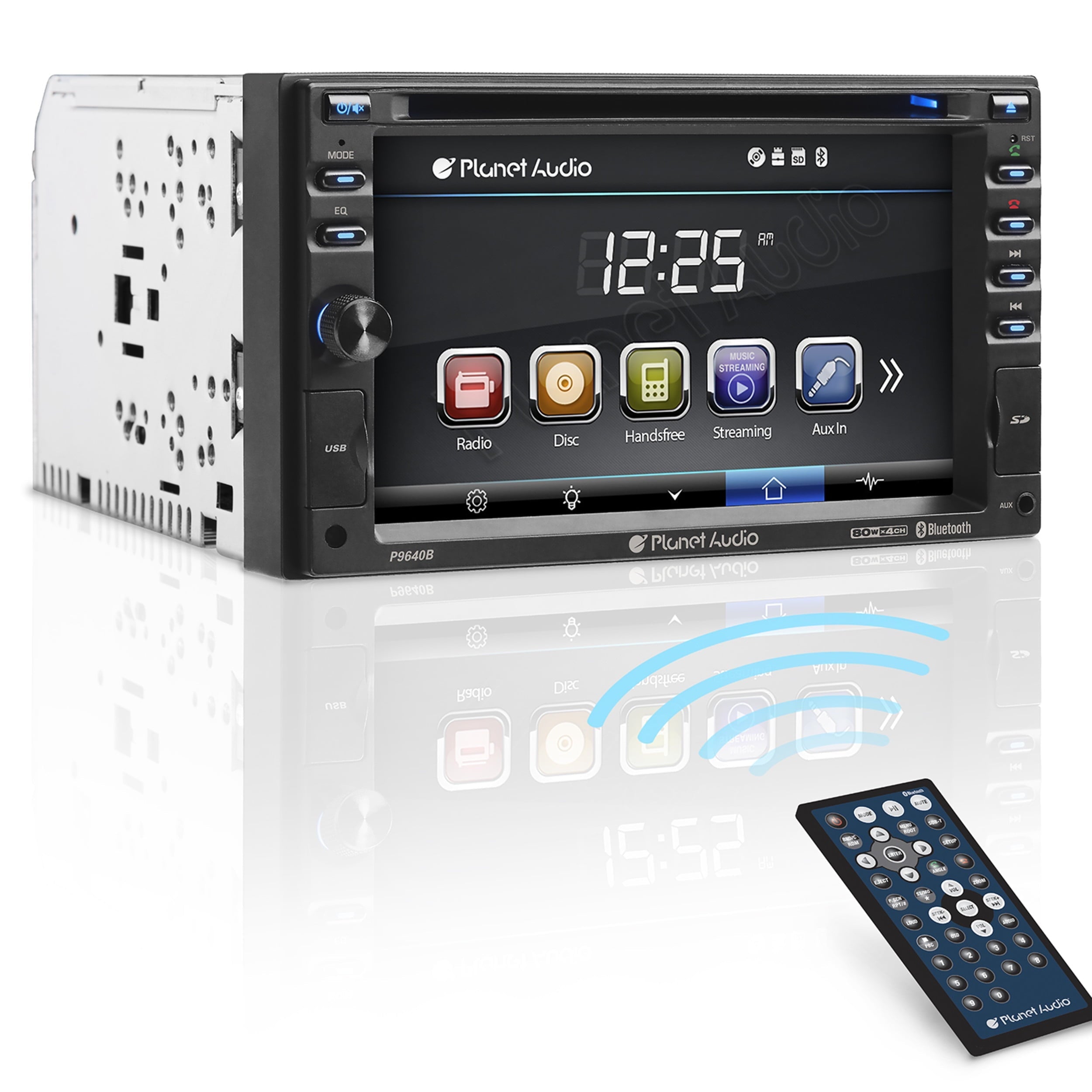 Repaired Premium Planet Audio P9640B Car Audio Stereo System 6.2 Inch Double Din, LCD, Bluetooth Audio and Calling Head Unit, CD Player, DVD, USB, SD, AUX In, AM/FM Radio Receiver (Refurbished)